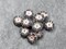 *16* 9mm Copper Washed Etched Gray Table Cut Hawaiian Flower Beads